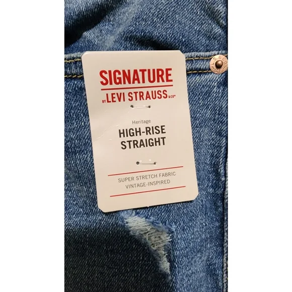 Levis signature heritage high rise straight jeans NEW NWT size 16 womens - Picture 2 of 5